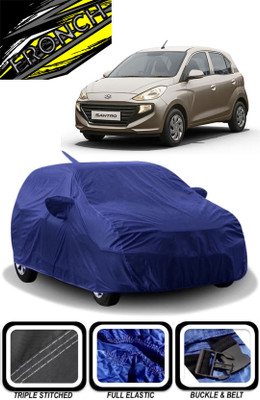 FRONCH Car Cover For Hyundai Santro (With Mirror Pockets)(Blue)