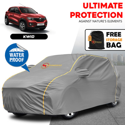 AUTOMOZEXO Car Cover For Renault Kwid, Kwid STD, Kwid EV, Kwid Climber 1.0 MT, Kwid 1.0 RXT Optional, Kwid AMT (With Mirror Pockets)(Grey)