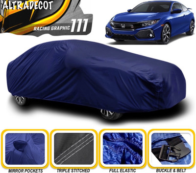 ALTRADECOT Car Cover For Honda Civic (With Mirror Pockets)(Blue)