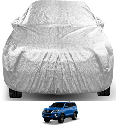 Auto Hub Car Cover For Toyota New Fortuner (With Mirror Pockets)(Silver)