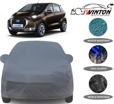V VINTON Car Cover For Datsun redi-GO (With Mirror Pockets)(Grey)