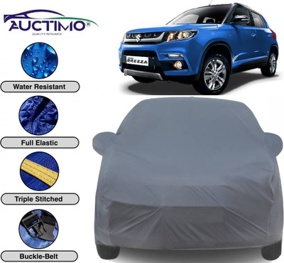 AUCTIMO Car Cover For Maruti Suzuki Vitara Brezza (With Mirror Pockets)(Grey)