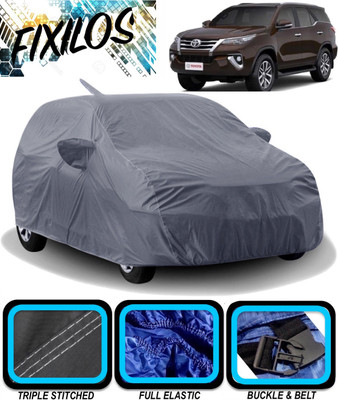 FIXILOS Car Cover For Toyota New Fortuner (With Mirror Pockets)(Grey)