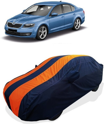 Coxtor Car Cover For Skoda Octavia Rider (With Mirror Pockets)(Orange)