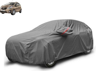 Auto Hub Car Cover For Chevrolet Beat (With Mirror Pockets)(Grey)
