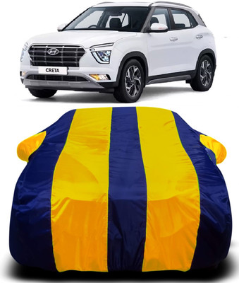 AXLOZ Car Cover For Hyundai Creta (With Mirror Pockets)(Multicolor)