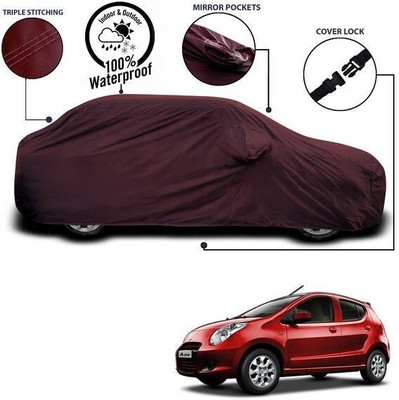 SEBONGO Car Cover For Maruti Suzuki Alto 800 (With Mirror Pockets)(Maroon)