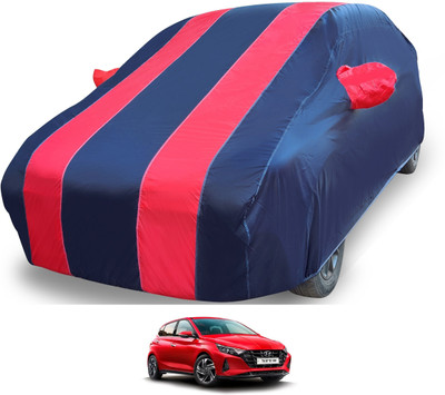 MOCKHE Car Cover For Hyundai i20 (With Mirror Pockets)(Red)