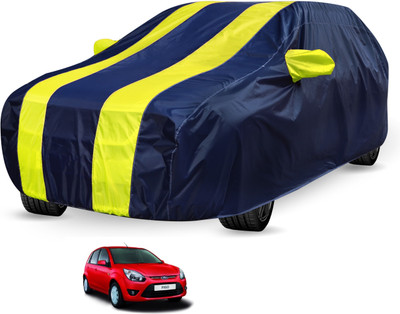 Auto Hub Car Cover For Ford Figo (With Mirror Pockets)(Blue, Yellow)