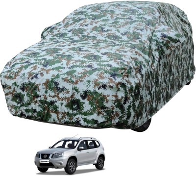 Auto Hub Car Cover For Nissan Terrano (With Mirror Pockets)(Multicolor)