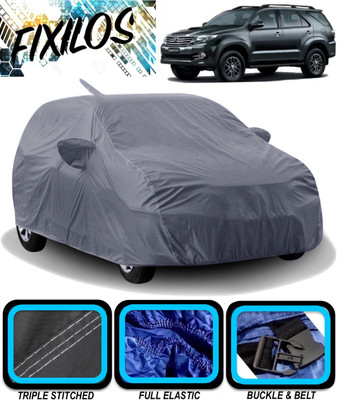 FIXILOS Car Cover For Toyota Fortuner Old (With Mirror Pockets)(Grey)