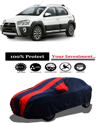 Amexride Car Cover For Toyota Etios Cross 1.2L G (With Mirror Pockets)(Red)