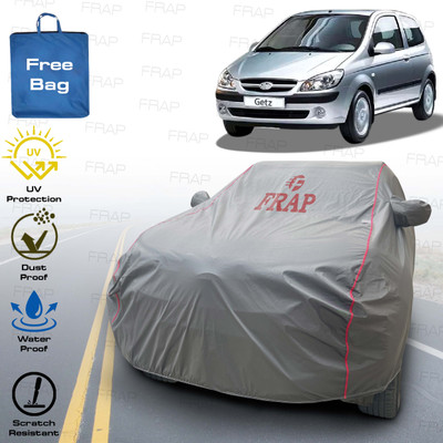 Frap Car Cover For Hyundai Getz, Getz 1.1 GVS, Getz GL, Getz GLS, Getz GLX (With Mirror Pockets)(Grey, Red)