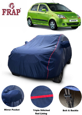 Frap Car Cover For Chevrolet Spark (With Mirror Pockets)(Blue)