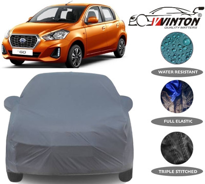 V VINTON Car Cover For Datsun Go (With Mirror Pockets)(Grey)