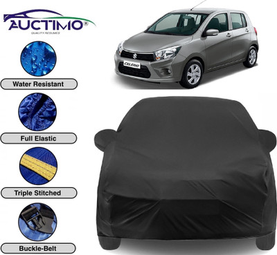 AUCTIMO Car Cover For Maruti Suzuki Celerio (With Mirror Pockets)(Black)