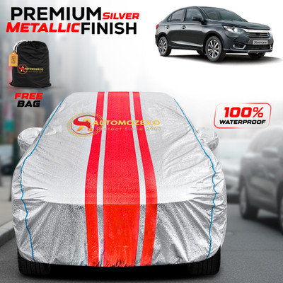 AUTOMOZEXO Car Cover For Honda Amaze (With Mirror Pockets)(Silver)