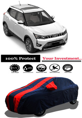 Amexride Car Cover For Mahindra XUV300 W8 Petrol (With Mirror Pockets)(Red)