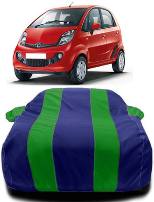 Autoprime Car Cover For Tata Nano XT (With Mirror Pockets)(Green, Blue)