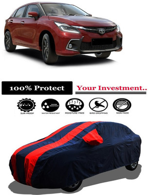 Amexride Car Cover For Toyota Glanza V (With Mirror Pockets)(Red)