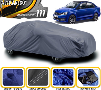 ALTRADECOT Car Cover For Volkswagen Vento (With Mirror Pockets)(Grey)