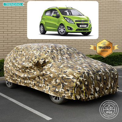 PAGORA Car Cover For Chevrolet Beat (With Mirror Pockets)(Yellow, Multicolor)