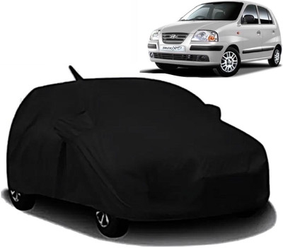 AXLOZ Car Cover For Hyundai Santro Xing (With Mirror Pockets)(Black)