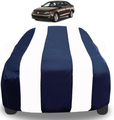 Auto Hub Car Cover For Volkswagen Jetta (With Mirror Pockets)(White)
