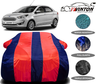 V VINTON Car Cover For Ford Figo Aspire (With Mirror Pockets)(Multicolor)