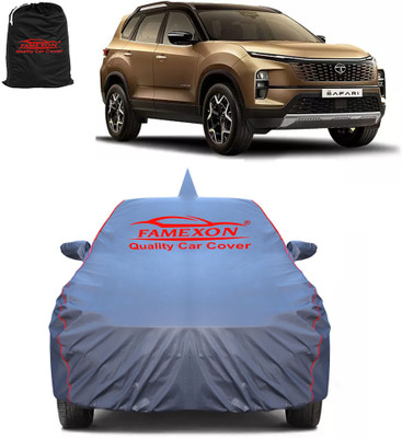 FAMEXON Car Cover For Tata Safari (With Mirror Pockets)(Grey)