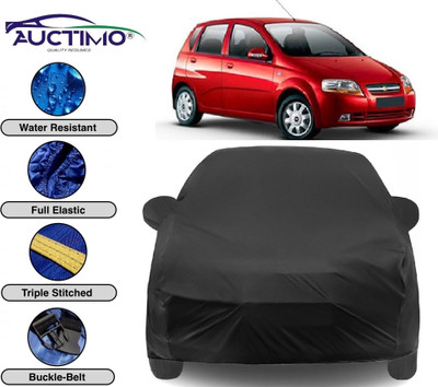 AUCTIMO Car Cover For Chevrolet Aveo Uva (With Mirror Pockets)(Multicolor)