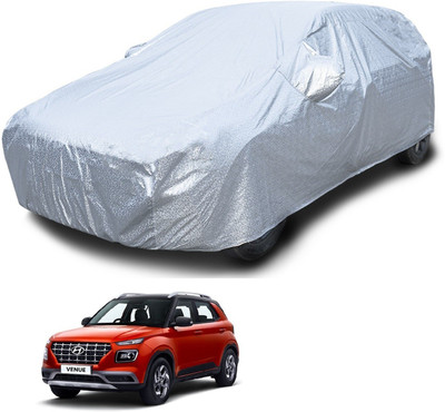 Euro Care Car Cover For Hyundai Venue (With Mirror Pockets)(Silver)
