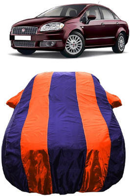 Wegather Car Cover For Fiat Linea 1.3 Multijet Emotion (With Mirror Pockets)(Orange)