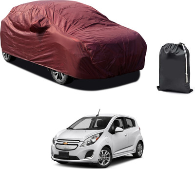 GOSHIV-car and bike accessories Car Cover For Chevrolet Spark (With Mirror Pockets)(Maroon)