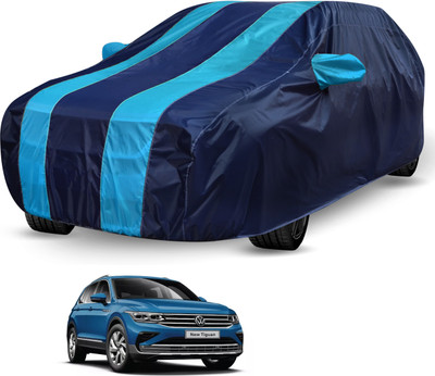 Auto Hub Car Cover For Volkswagen Tiguan (With Mirror Pockets)(Blue, For 2021 Models)