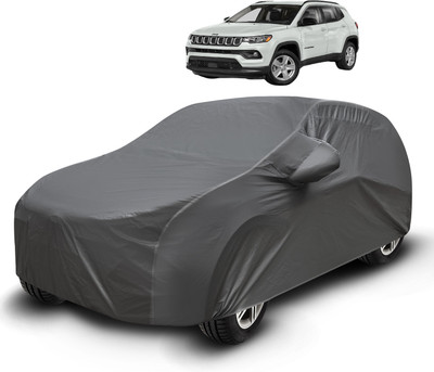 Auto Hub Car Cover For Jeep Compass (With Mirror Pockets)(Grey)