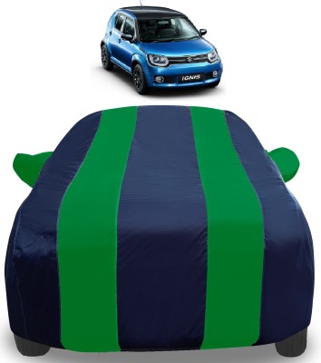 Auto Hub Car Cover For Maruti Ignis (With Mirror Pockets)(Green)