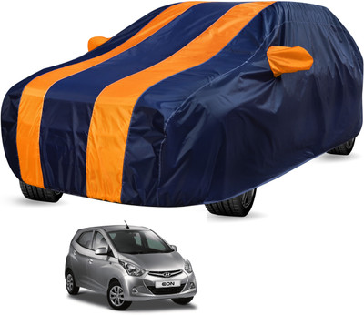 Auto Hub Car Cover For Hyundai Eon (Without Mirror Pockets)(Black, Orange)