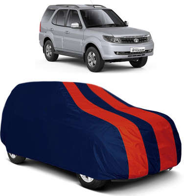 MoTRoX Car Cover For Tata Safari (Without Mirror Pockets)(Red, Blue)
