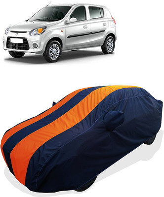 Coxtor Car Cover For Maruti Suzuki Alto 800 LX Optional (With Mirror Pockets)(Orange)