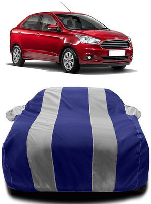 Autoprime Car Cover For Ford Figo Aspire 1.2 Ti-VCT Titanium (With Mirror Pockets)(White, Blue)