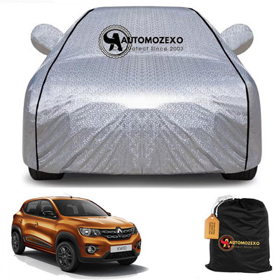 AUTOMOZEXO Car Cover For Renault Kwid (With Mirror Pockets)(Silver)