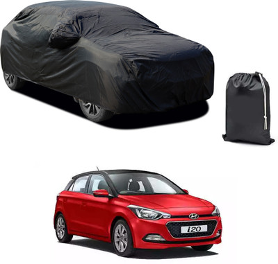 CODOKI Car Cover For Hyundai Elite i20 (With Mirror Pockets)(Black)
