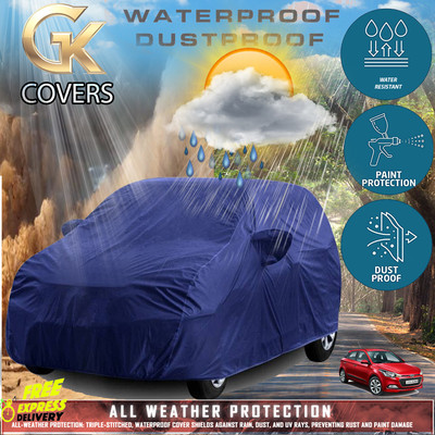Tamanchi Autocare Car Cover For Hyundai Elite i20 (With Mirror Pockets)(Blue)