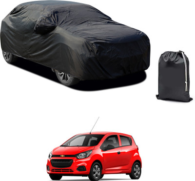 CODOKI Car Cover For Chevrolet Beat (With Mirror Pockets)(Black)
