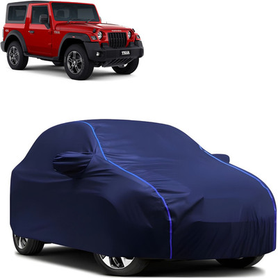 WSK Car Cover For Mahindra Thar (With Mirror Pockets)(Blue)