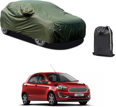 PAGORA Car Cover For Ford Figo (With Mirror Pockets)(Green)