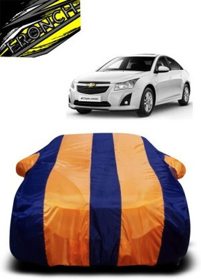 FRONCH Car Cover For Chevrolet Cruze (With Mirror Pockets)(Orange, Blue)