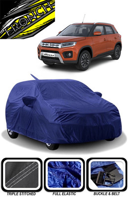 FRONCH Car Cover For Maruti Suzuki Vitara Brezza VDi AMT Diesel (With Mirror Pockets)(Blue)