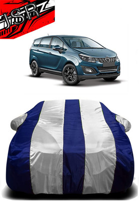 J S R Car Cover For Mahindra Marazzo (With Mirror Pockets)(White, Blue)
